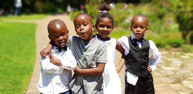 Happy Group of African Children
