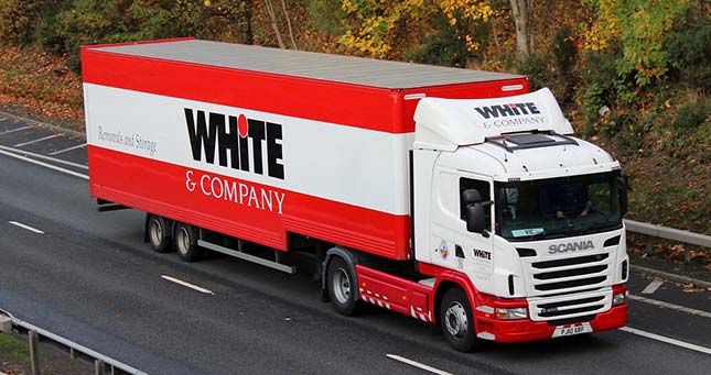 White & Company Truck in Transit