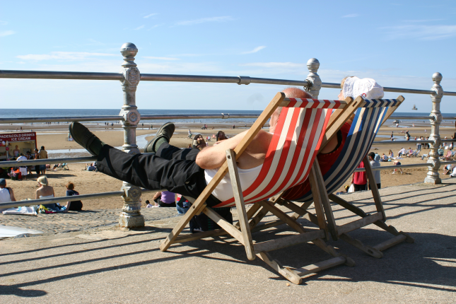 Beach chairs Blackpool Beach