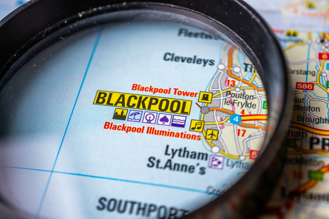 Blackpool on Map