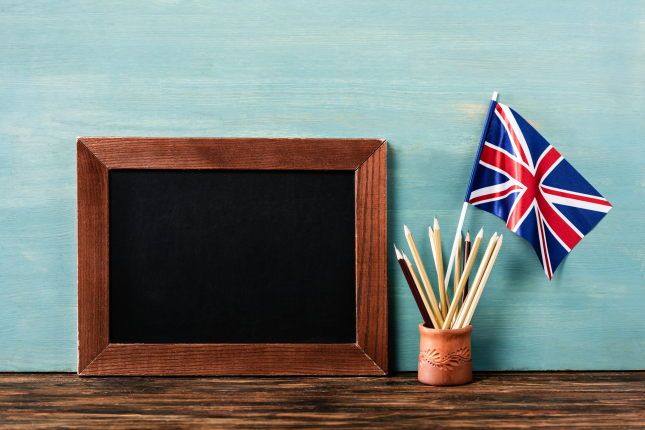 School pencils and blackboard