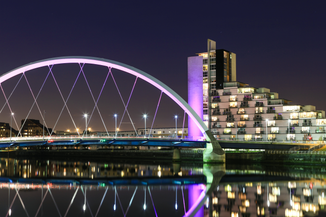 Glasgow at night