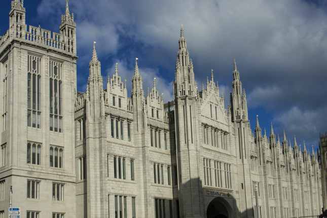 Marischal College on Broad Street, Aberdeen