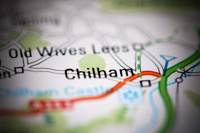 Chilham on map of UK