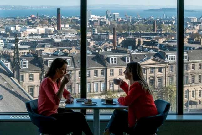 Views from John Lewis Cafe Edinburgh