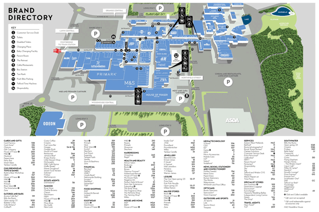 Telford Shopping Centre Brand Directory