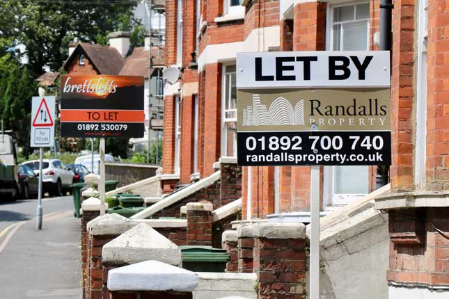 Terraced Houses To Let Signs
