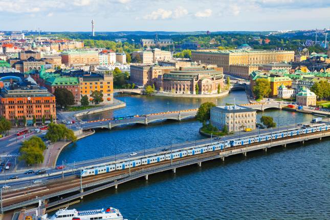 Train in Stockholm, Sweden